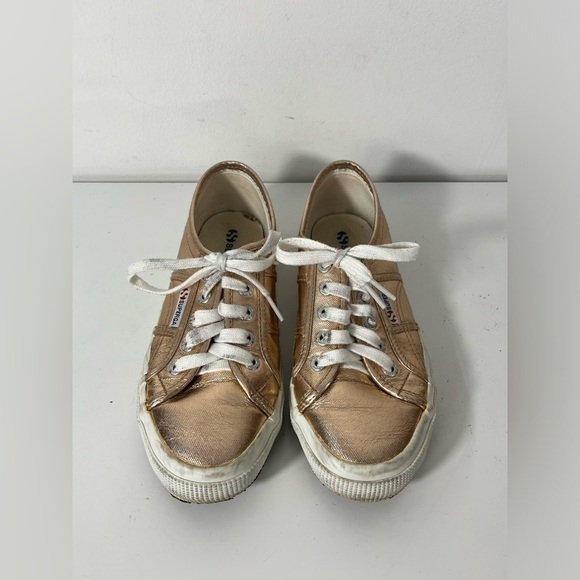 Superga Womens Size 7 Sneakers Rose Gold Lace Up - Picture 3 of 10